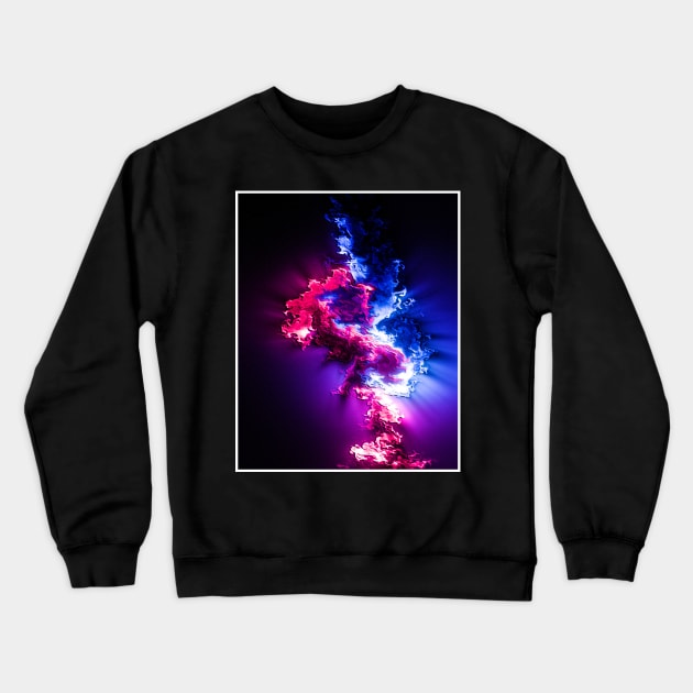 Red and blue Crewneck Sweatshirt by BrycePartTimeArtist